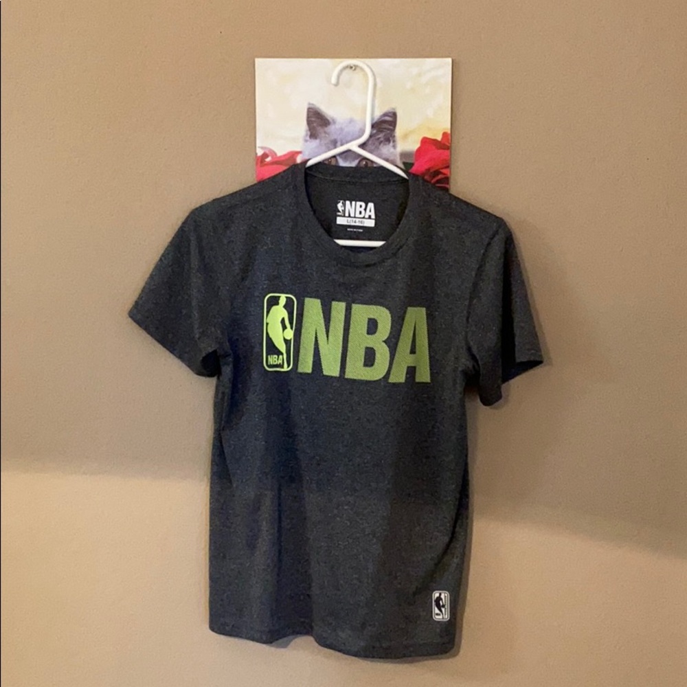 NBA gray short sleeve boys basketball T-shirt
